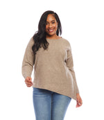 Plus Size Asymmetric Sweater