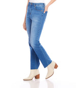 Raw Hem Straight Jeans