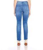 Raw Hem Straight Jeans