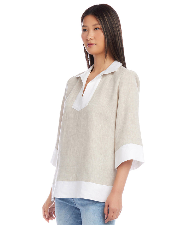 Contrast Tunic Top