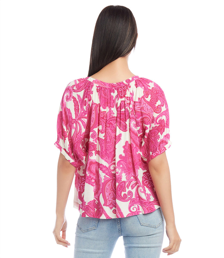 Short Sleeve Peasant Top