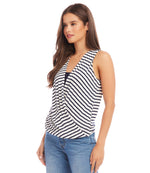 Petite Size Layered Drape Front Top