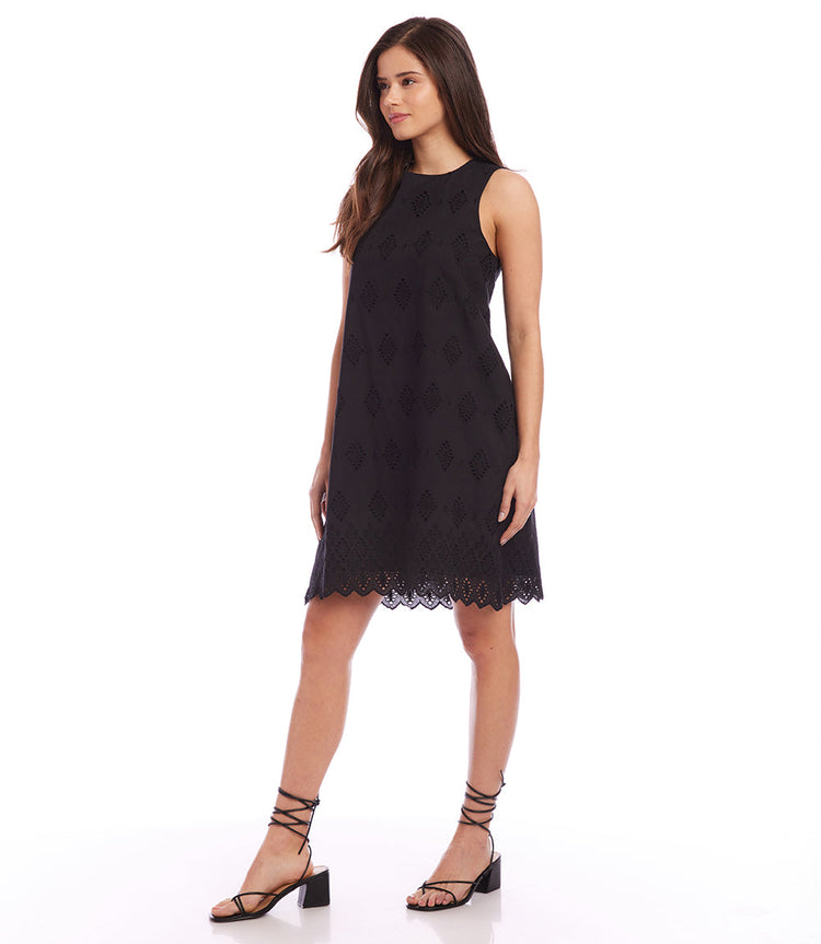 Eyelet Shift Dress