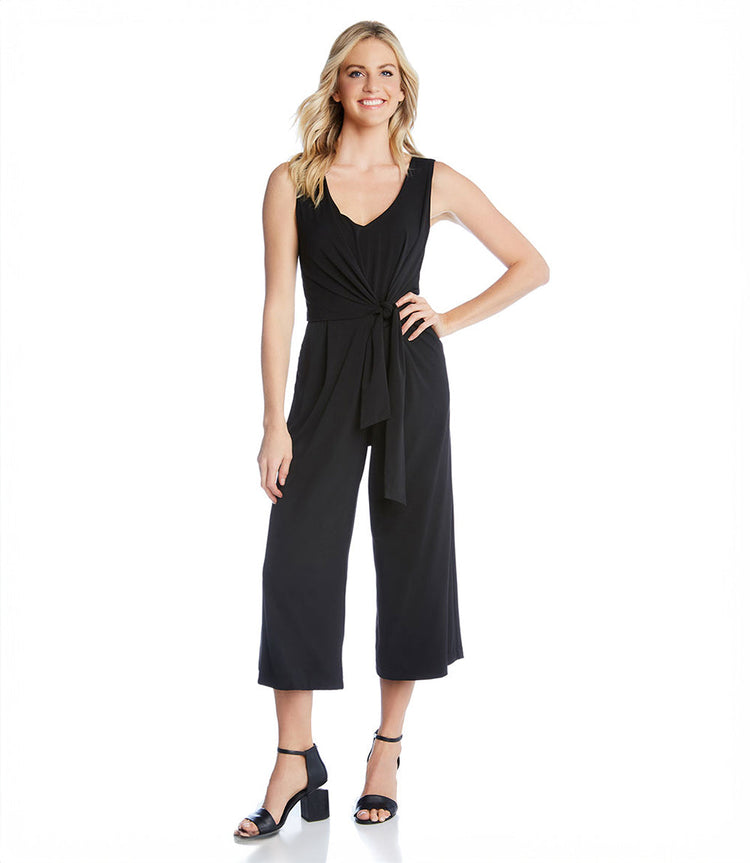 Petite Size Tie-Front Jumpsuit