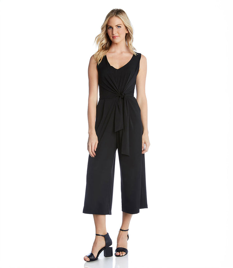 Petite Size Tie-Front Jumpsuit