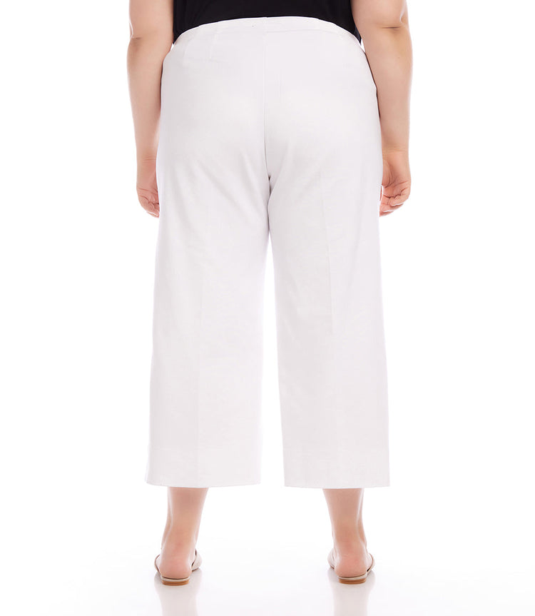Plus Size Cropped Wide Leg Pants