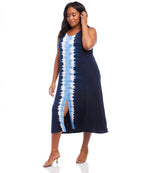 Plus Size Front Slit Midi Dress