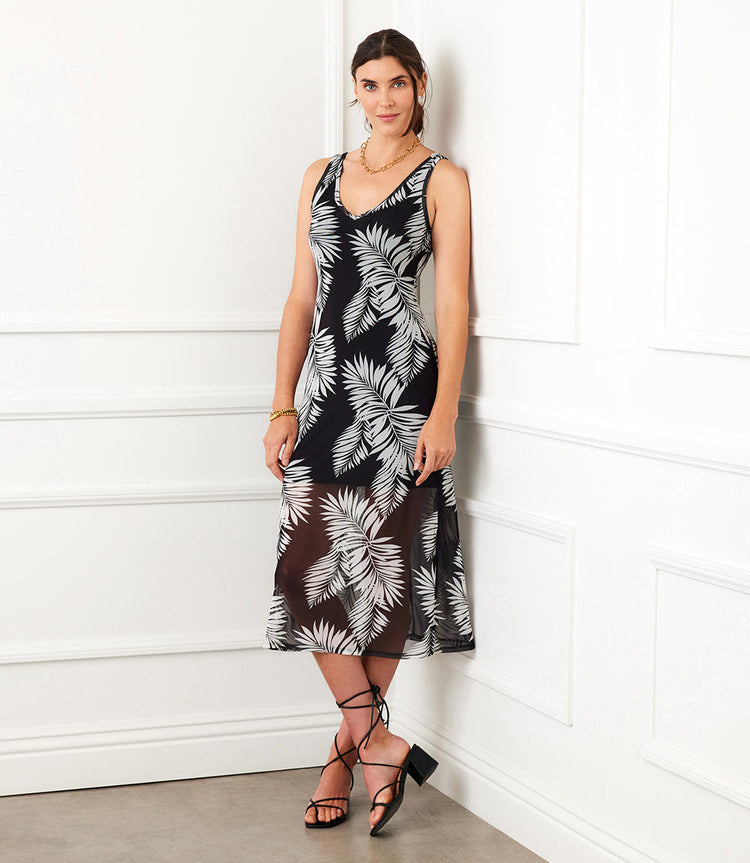 V-Neck Midi Dress