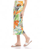 Petite Size Bias Cut Midi Skirt