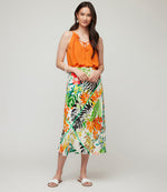Petite Size Bias Cut Midi Skirt