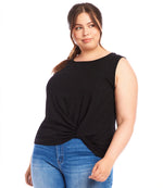 Plus Size Sleeveless Pick Up Top