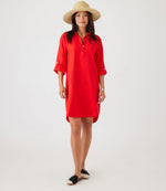Roll Tab Sleeve Shirtdress