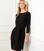 3/4 Sleeve Tie Waist Dress