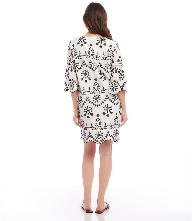 Embroidered Eyelet Dress