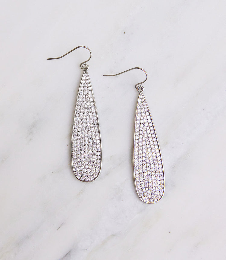 Pavé Teardrop Earrings